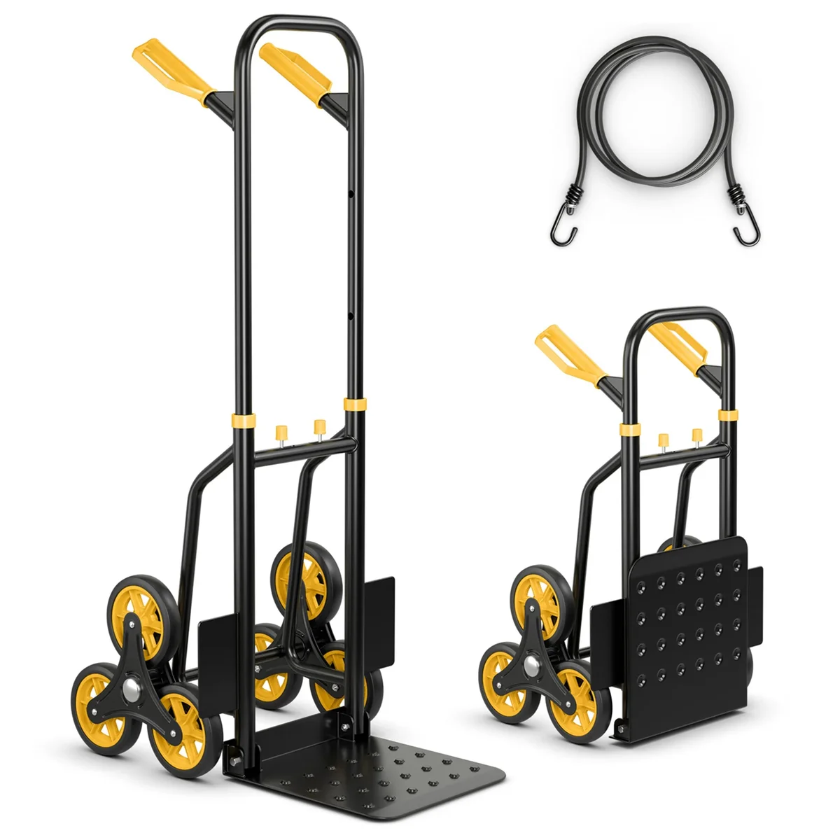 Costway Stair Climber Hand Truck with Telescoping Handle and Rubber Wheels 350 Lb Capacity 5243