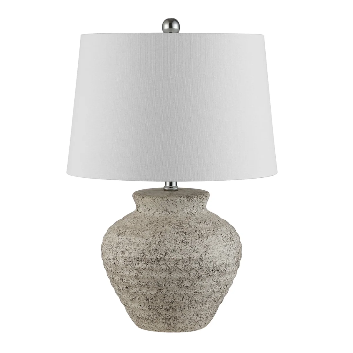 Everdaily Essentials Ledger 15 in 1-Light Contemporary Light Gray Table Lamps White Transitional Shades Ref. 1571