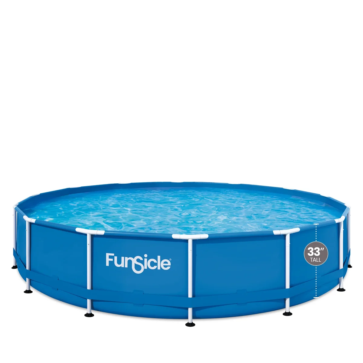 Funsicle 14ft Activity Above Ground Metal Frame Swimming Pool, Includes SkimmerPlus Pump, Round, Age 6 & up 0746