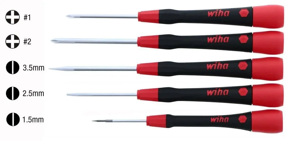 Everdaily Essentials 5 Piece Set Includes: Slotted 1.5mmx40mm, 2.5mmx50mm, 3.5mmx60mm and Phillips #0x50mm, #1x60mm Ref. 6367