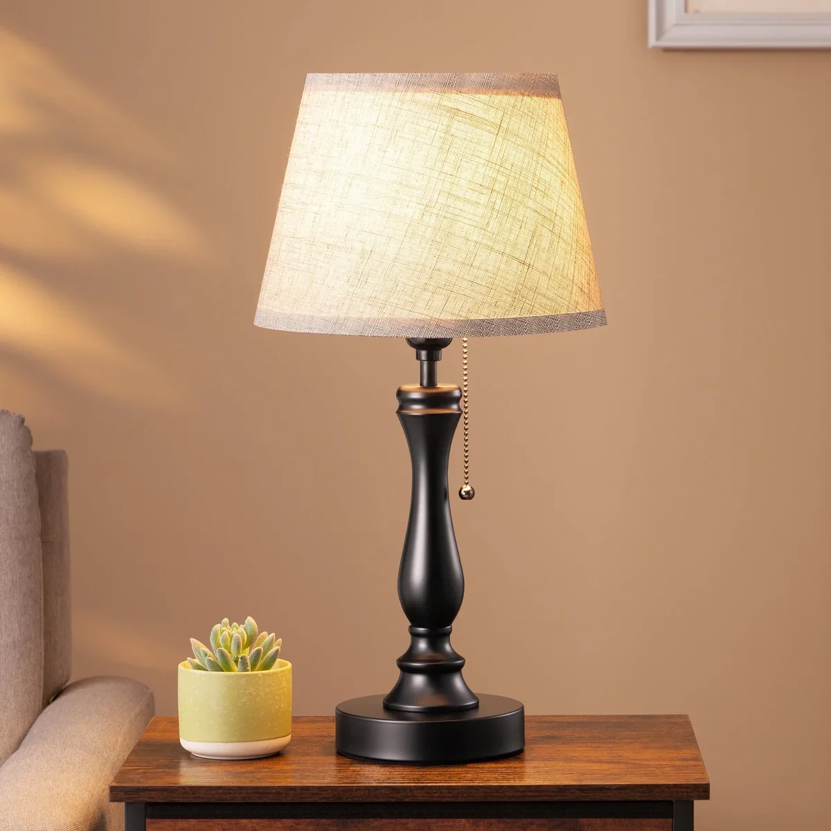 EDISHINE Modern Table Lamps for Living Room Bedroom Bedside Lamp 8497
