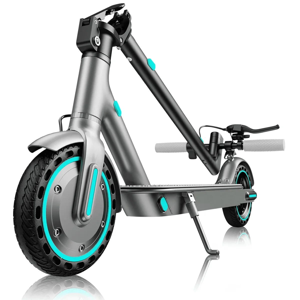 COCOMILA Folding Electric Scooter for Adults - 350W Motor 8.5" Solid Tires, up to 19MPH and 20Miles Long-Range Portable Commuting Scooter 3497