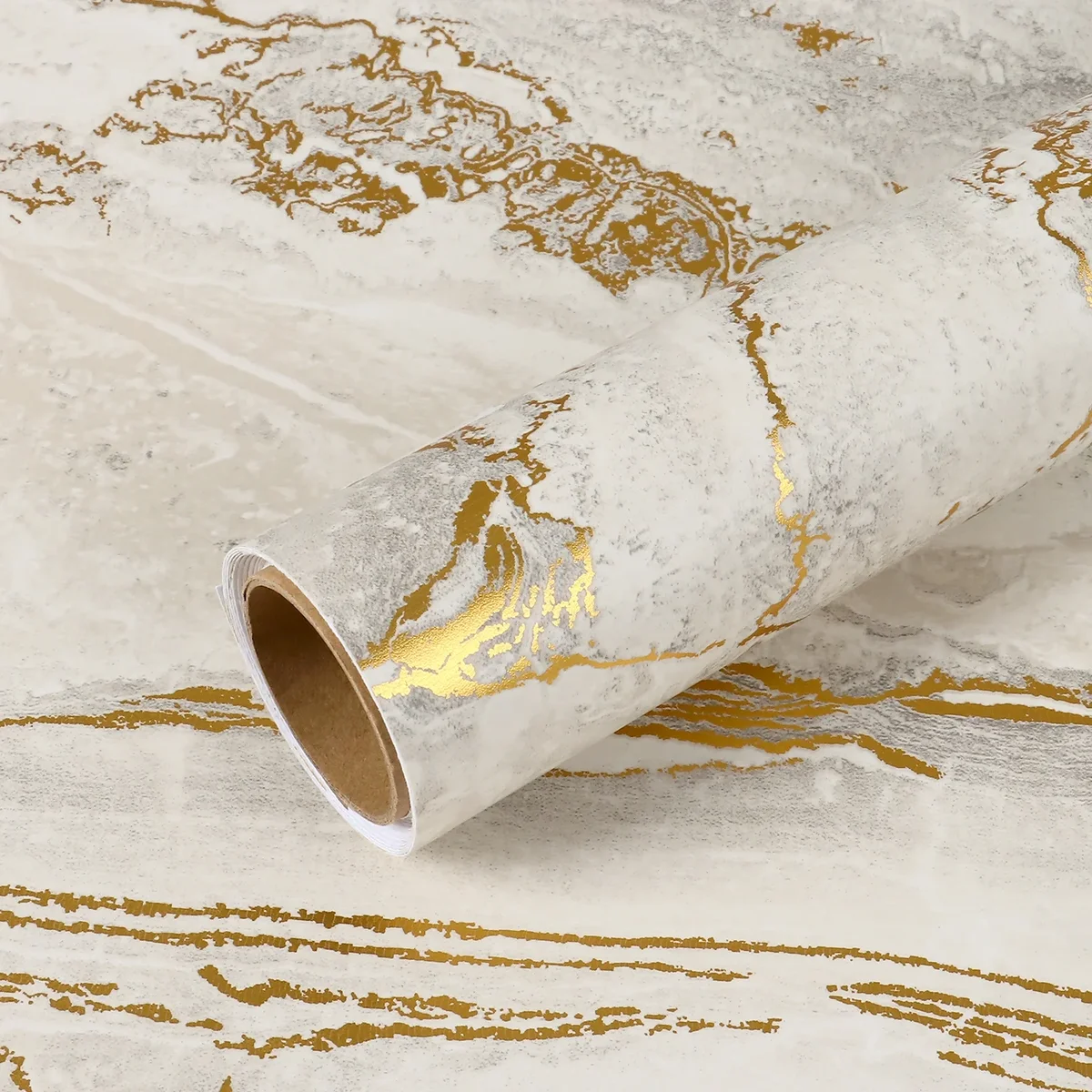 VEELIKE Beige Gold Marble Peel and Stick Countertop Waterproof Marble Contact Paper for Kitchen Counter Top Self Adhesive Matte Marble Wallpaper  7966