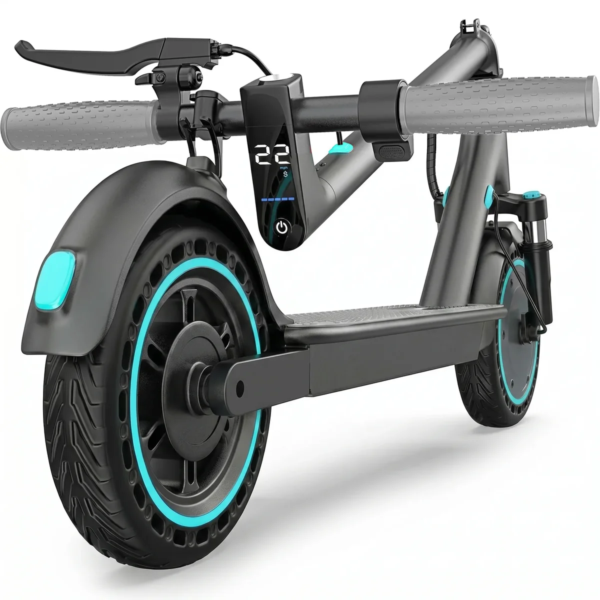 COCOMILA Electric Scooter Long-Range Portable Commuting Scooter - 350W Motor 8.5" Solid Tires, up to 19MPH and 20Miles 9589