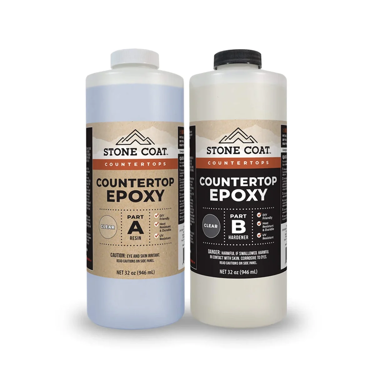Everdaily Essentials Countertops (1/2 Gallon) Epoxy Resin Kit for DIY Projects, Kitchens, Bathrooms, Counters, Tables, Wood Slabs, and More! Heat Resistant 9973