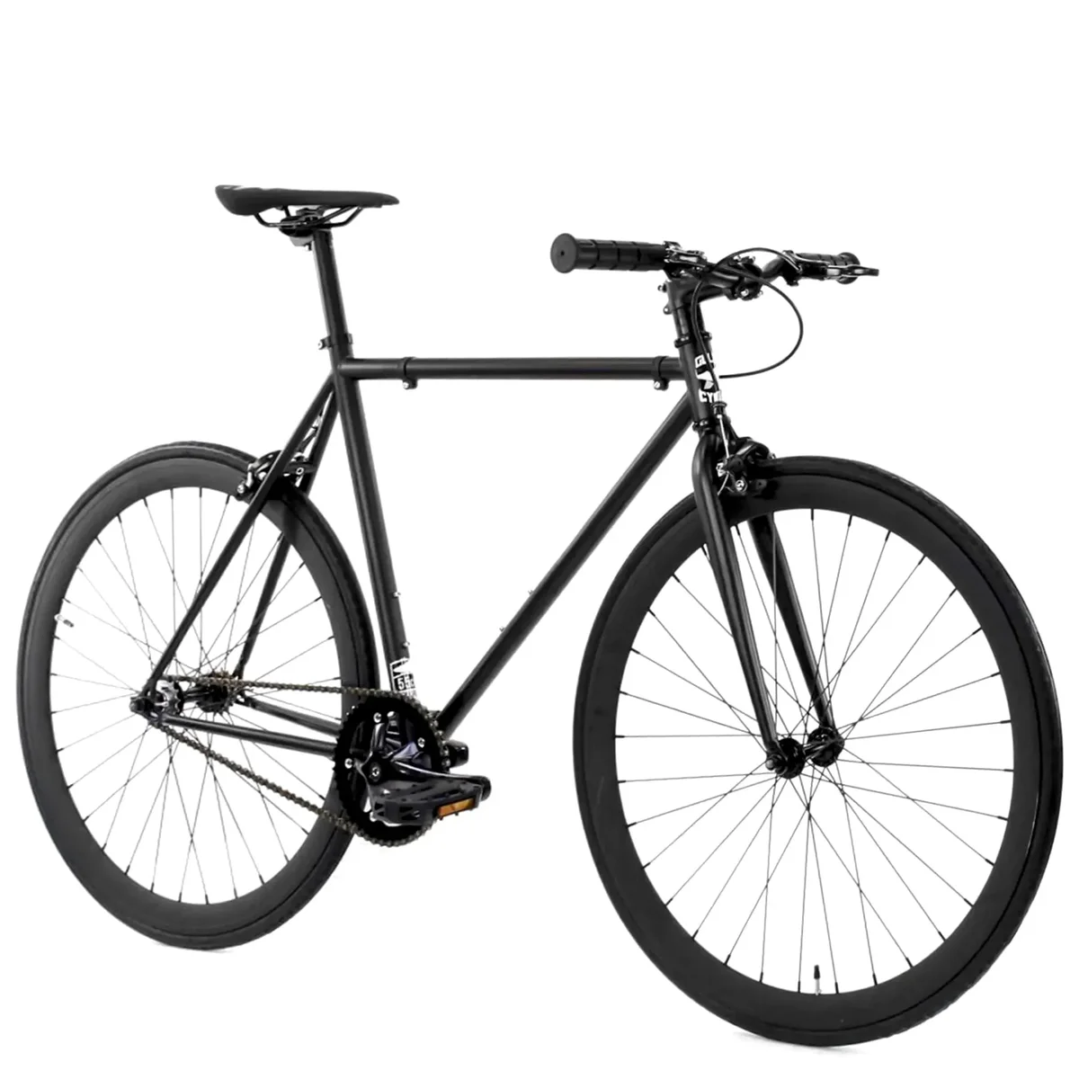 Golden Cycles Single Speed Fixie Bike – Lightweight Steel Frame, Flip-Flop Hub, 700c Wheels, Multiple Sizes & Deep V Rims (Vader, 55) 2047