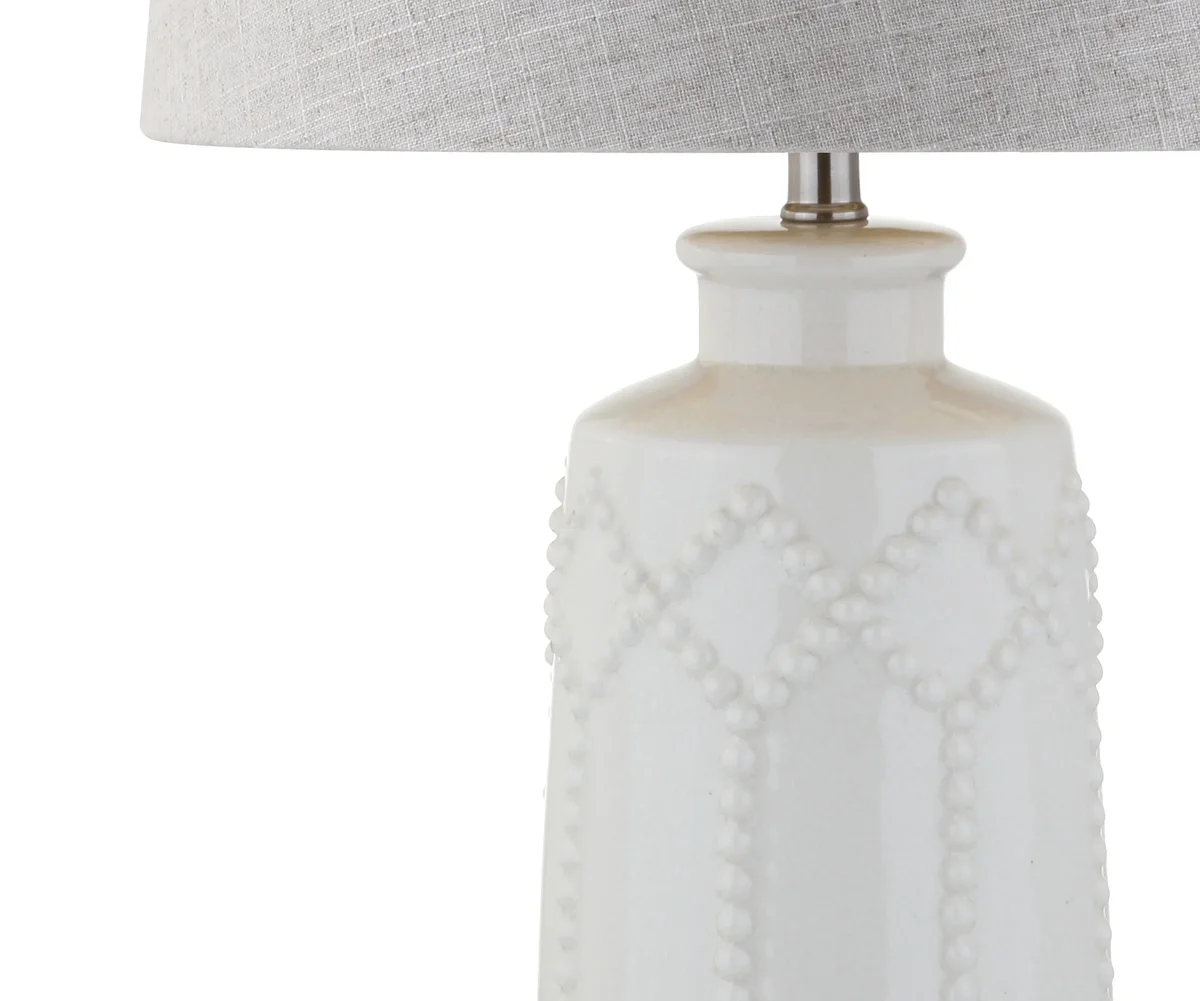 Everdaily Essentials Alice 26" Ceramic LED Table Lamp, Cream, JYL4018A Ref. 3229
