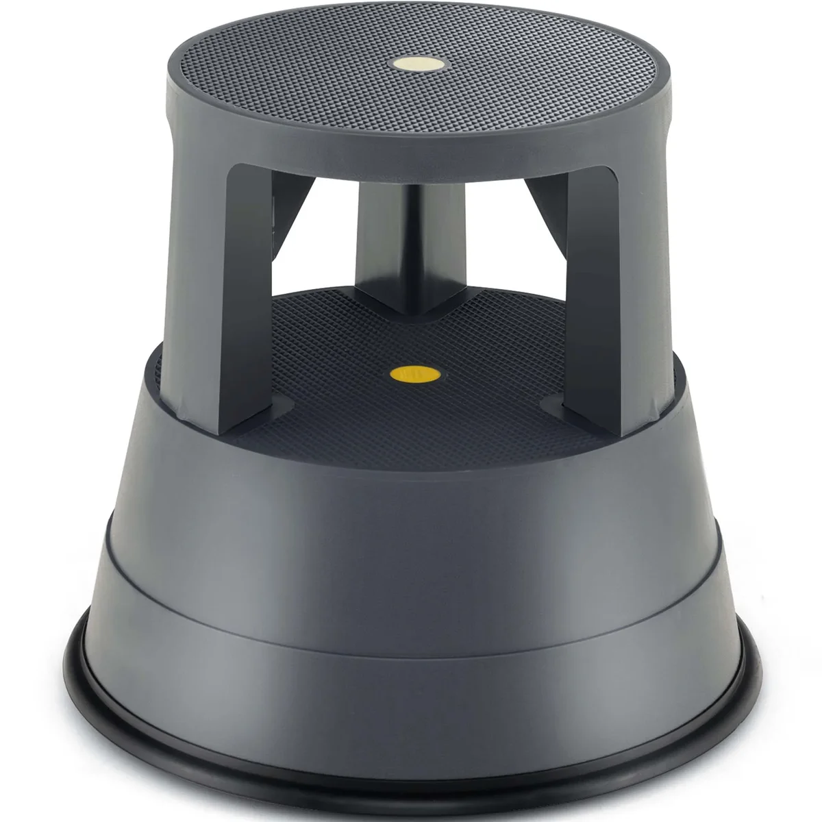 Costway Kick Stool Rolling Step Stool W/ Non-Slip Rubber Platform 330LBS Capacity Gray Backless 8396