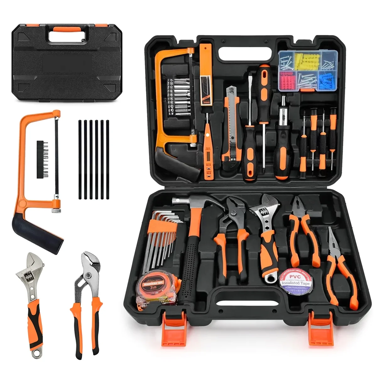 Everdaily Essentials Tool Set, 148 Pcs Home Repair Tool Kit with Storage Case, Household Hand Kit for Maintenance and DIY Projects Ref. 1735
