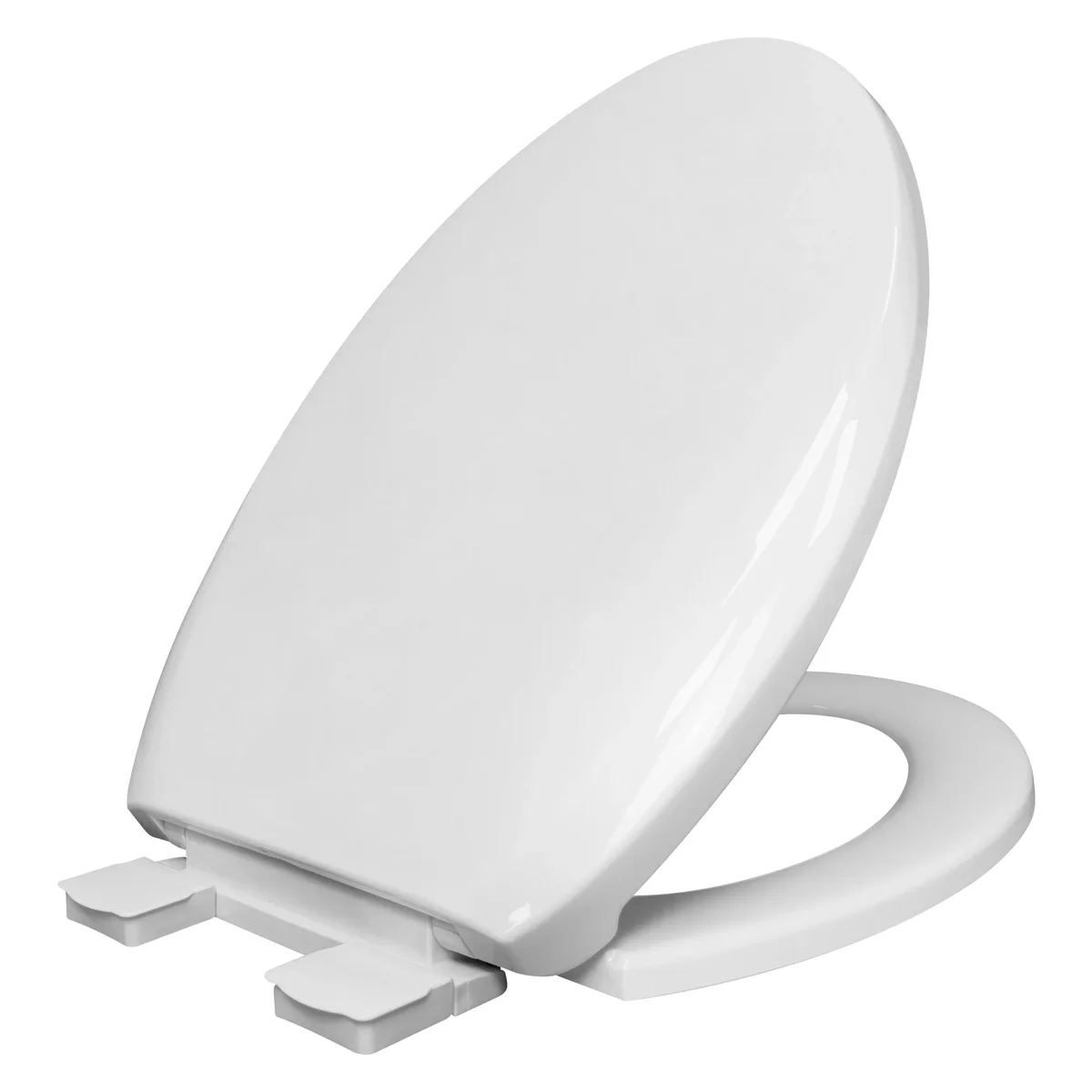 Mainstays Plastic Elongated Slow-Close Toilet Seat in White 6197