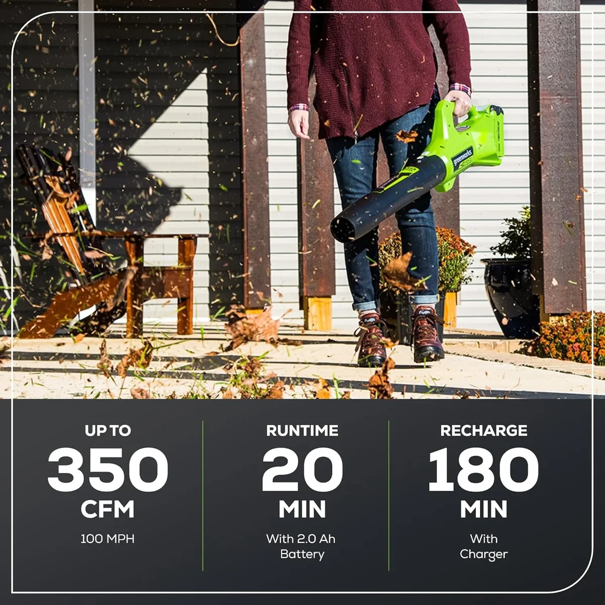 Greenworks 40V 13-Inch Cordless String Trimmer / Edger and Leaf Blower Combo Kit + 3 Bonus Spools, 2.0Ah Battery and Charger Included 6075
