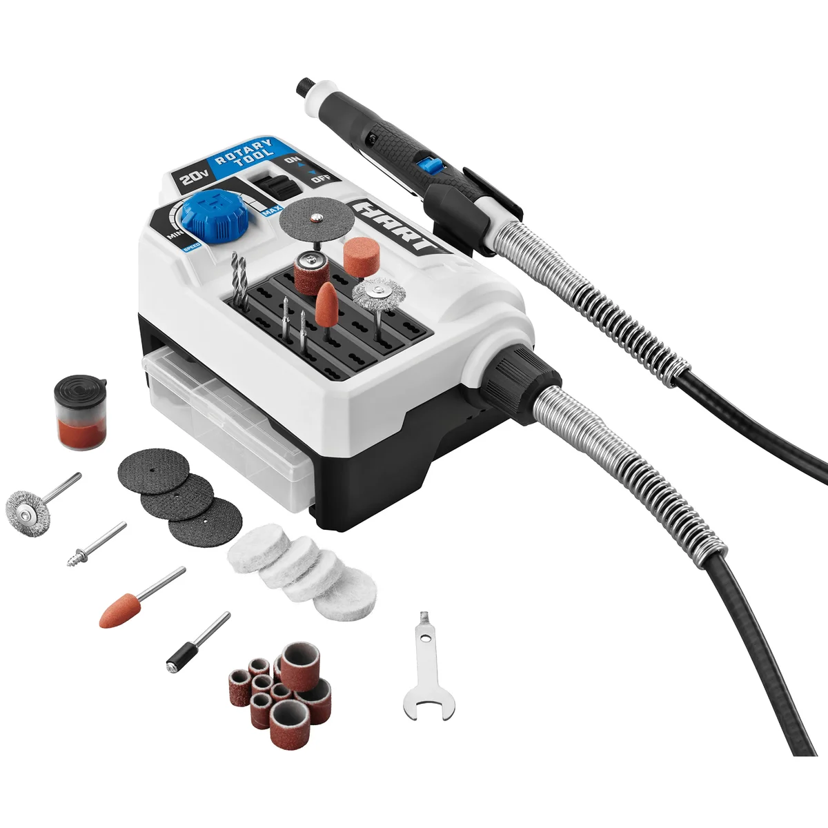 HART Open Box HART 20-Volt Cordless Rotary Tool with 33 Accessories (Battery Not Included) 5811