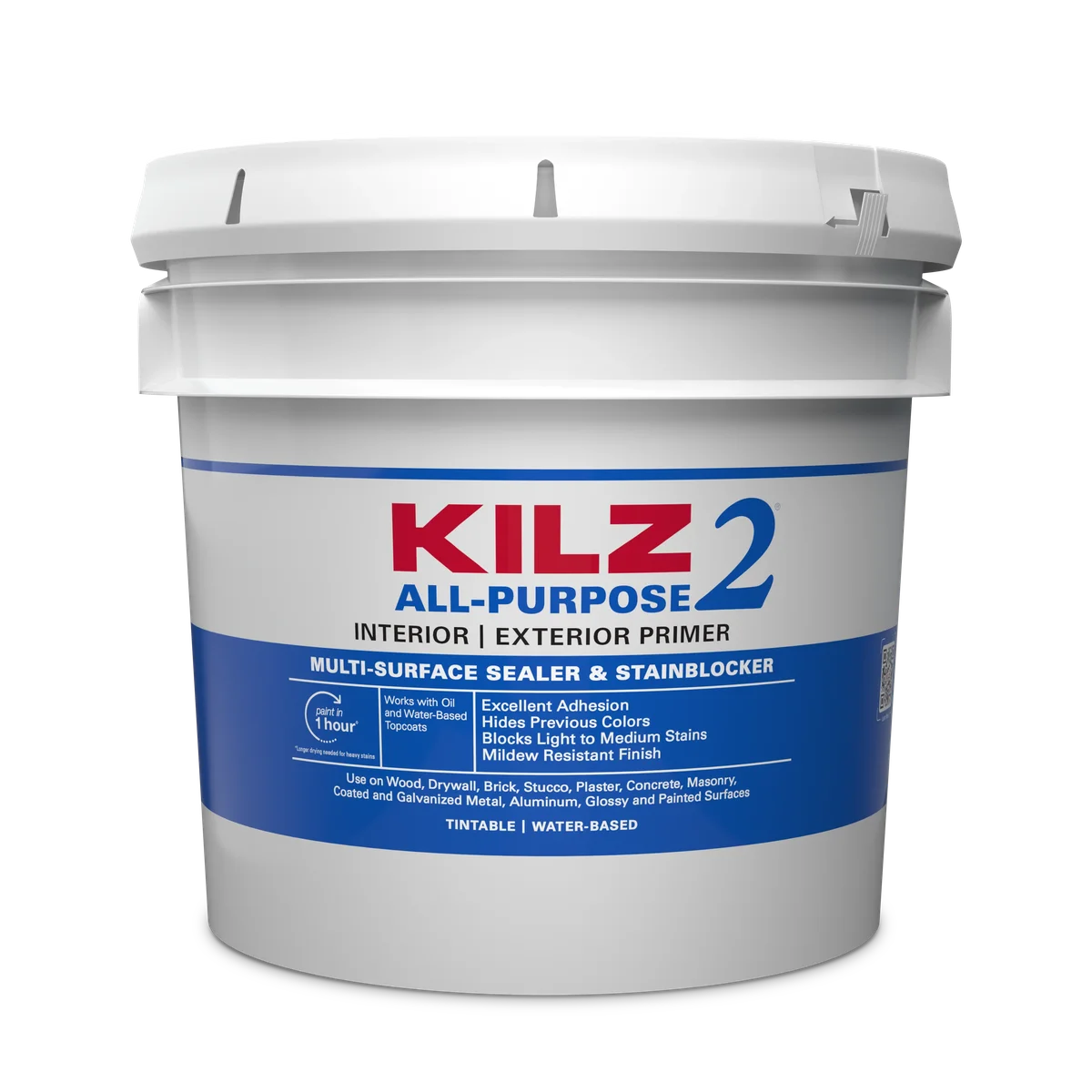 KILZ 2® All-Purpose Interior/Exterior Water-Based Stainblocking Primer, 3.5 Gallon 3250