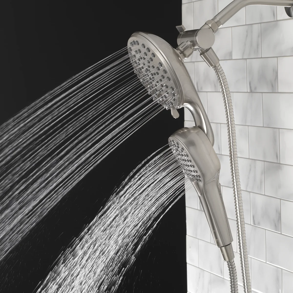 Everdaily Essentials Magnetic Dual Showerhead Combo, 4-Spray, Satin Nickel Ref. 6135