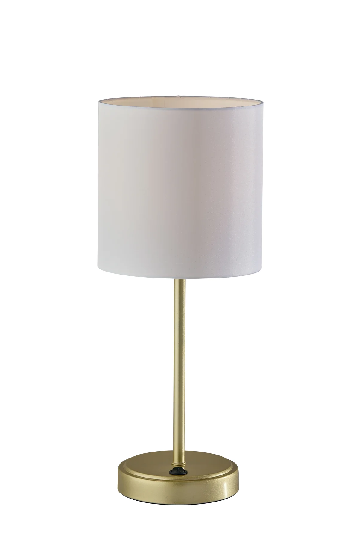 Mainstays Gold Metal Stick Lamp with USB and USBC Ports, 19 Inch, Modern Design 0639