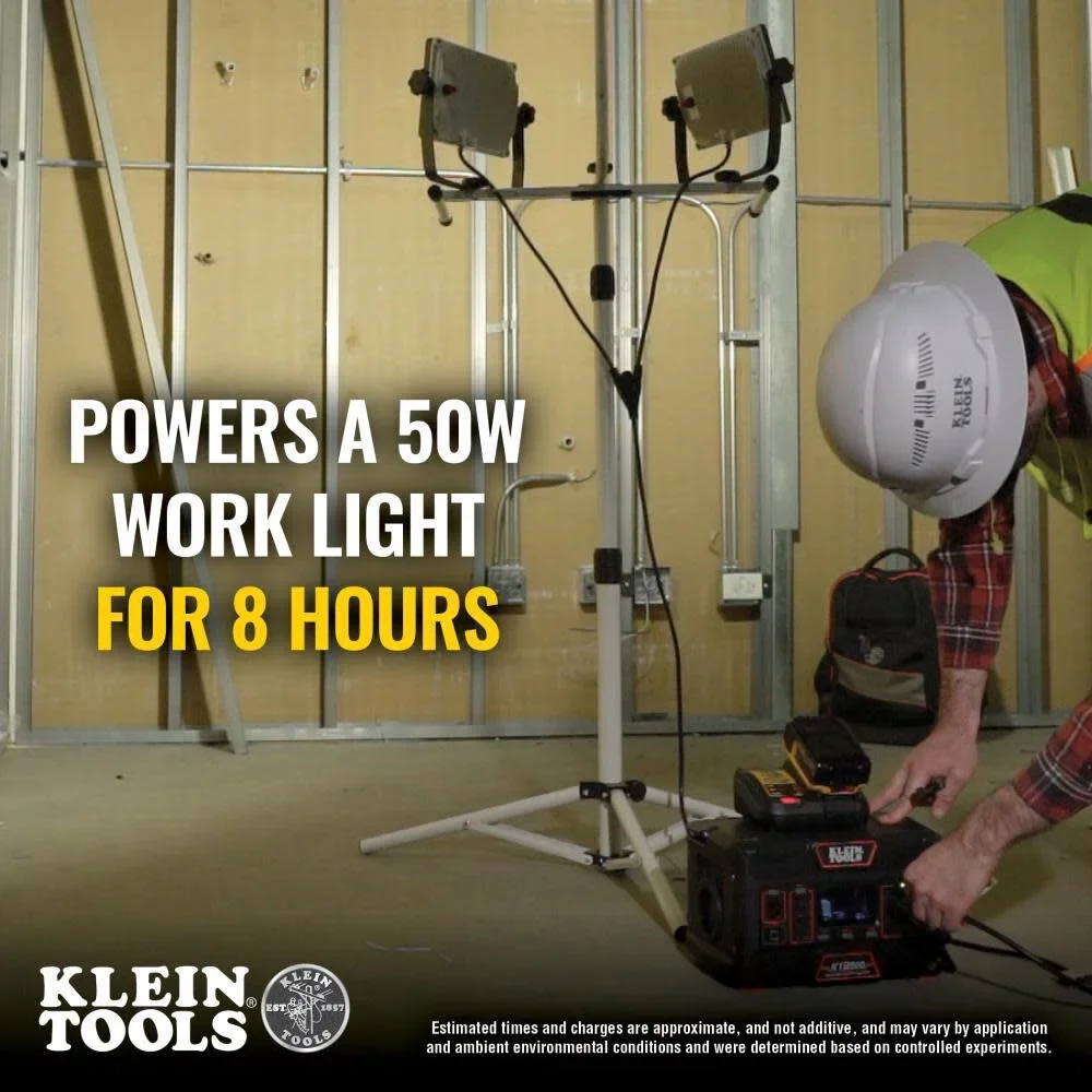 Klein Tools 1,000 Watt Lithium-Ion Battery Solar Power Station 6506
