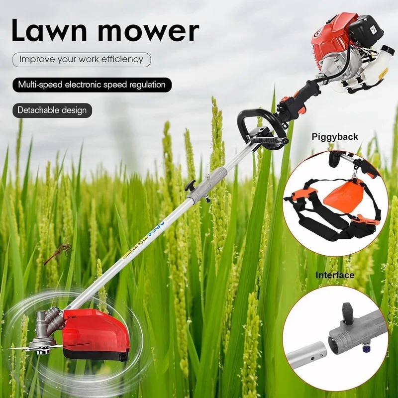 WETS 5 in 1 Multifunctional Weed Eater, 52CC 2-Cycle Gas Cordless Hedge Trimmer, 2025 Upgraded Weed Eater Gas Powered, String Trimmer, Handheld Chains 8343
