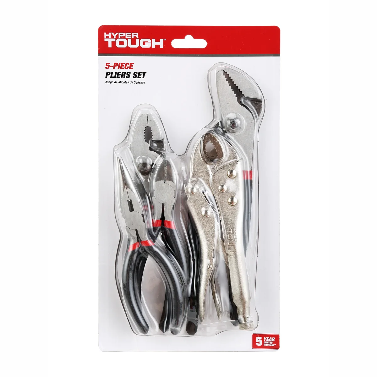 Hyper Tough 5pc Assorted Pliers Set 5708