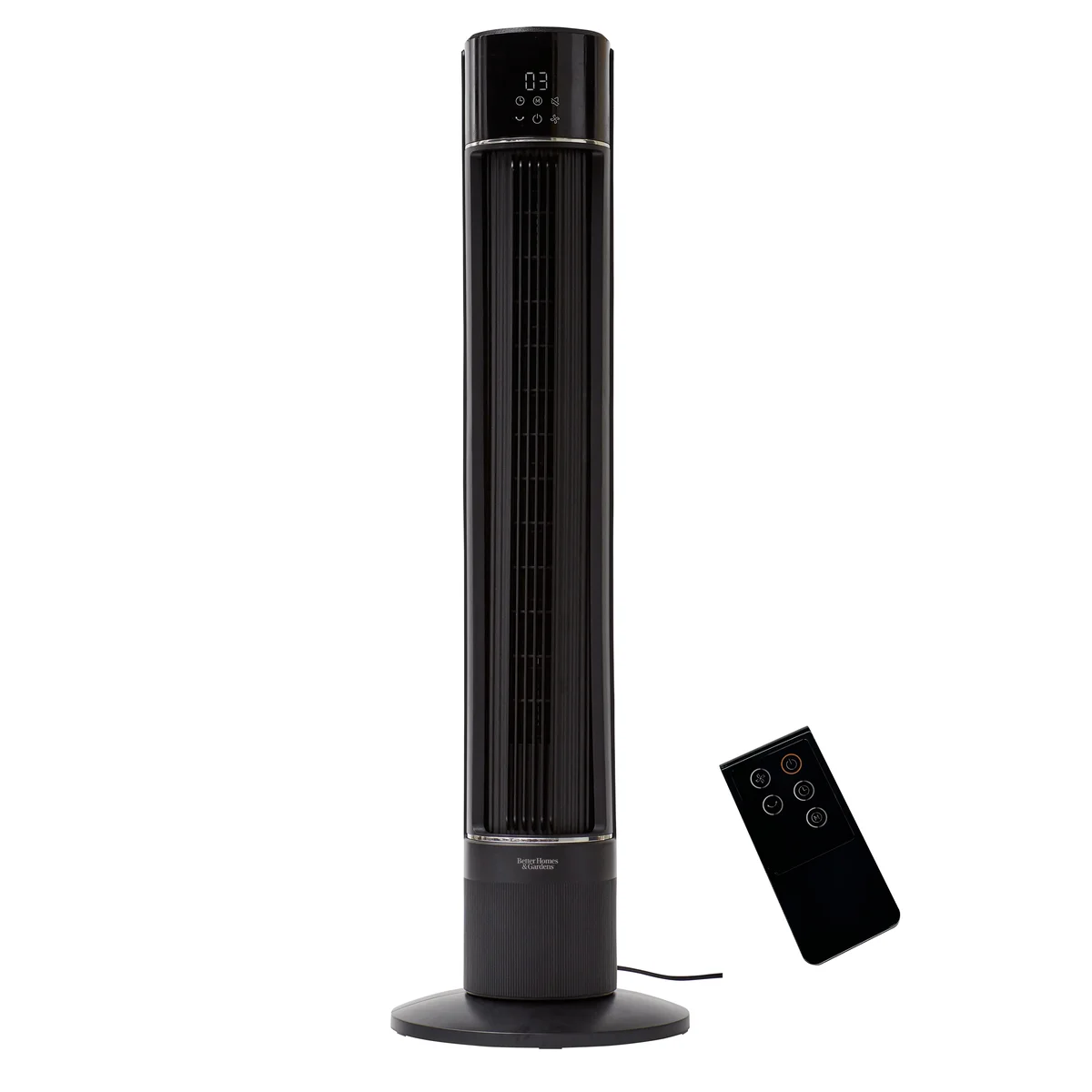 Better Homes & Gardens 40-Inch Tower Fan with LED Display and 3-Speed Settings, Remote, Black, BHS2803696724BV 6434
