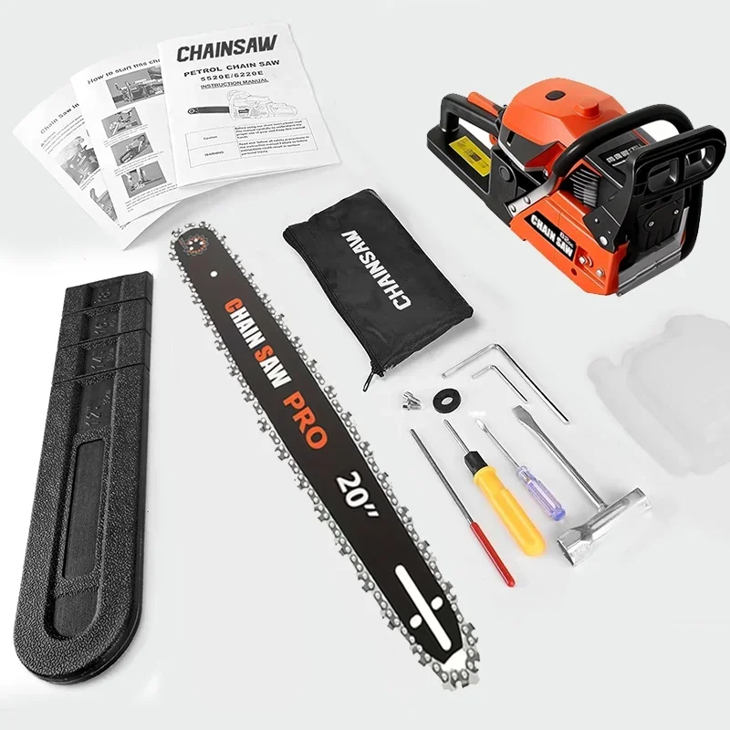 Datingday 62cc Gas Chainsaw, 3.5HP 12000 RPM Professional Handheld Chainsaw with Anti-Vibration & Quick-Stop Brake, 14 lbs Lightweight Design for 9995