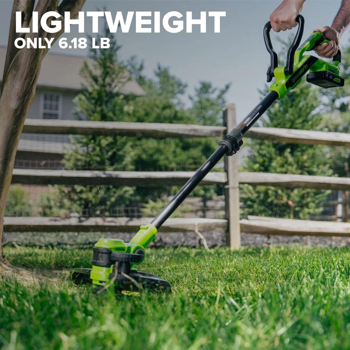 Greenworks PowerAll 24V Brushless 12" String Trimmer, with 3.0 Ah USB-C Battery, 30W USB-C Charger and Cable, ST1222A1 1796