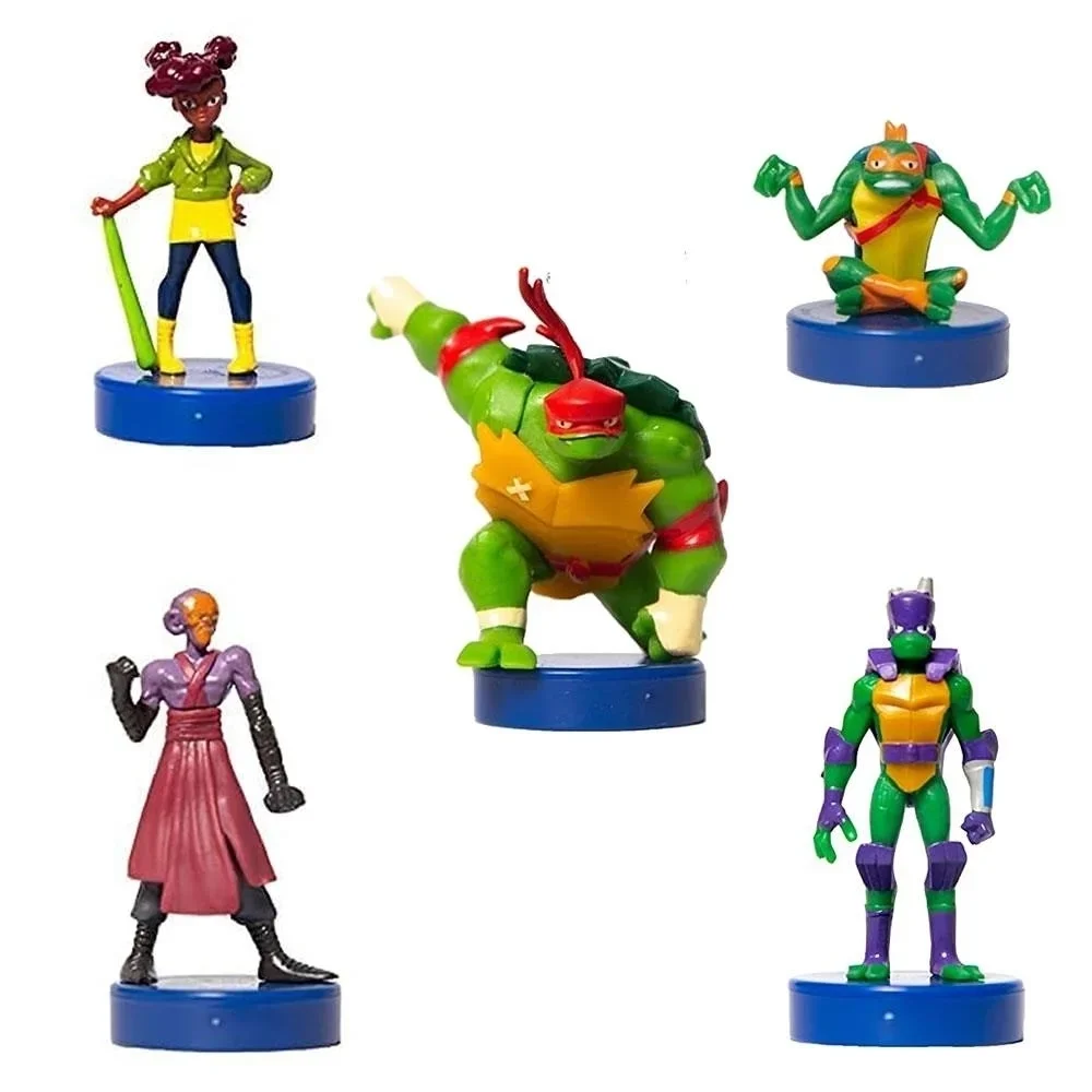 PMI International Teenage Mutant Ninja Turtles Stamps 5pk Raph April Foot Lieutenant Mikey Figure PMI International 7986