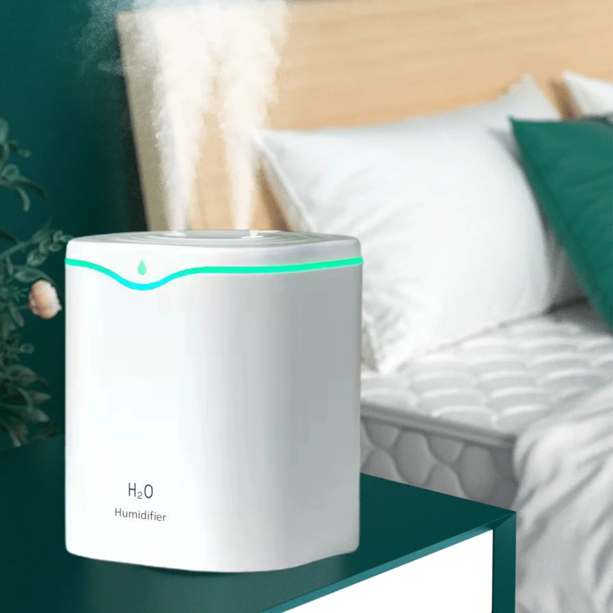UAEBM 2L Humidifiers for Bedroom Large Room Homeï¼ Cool and Warm for Mist Top Desk Humidifiers Essential Oil Diffuserï¼ Quiet with Adjust 4805