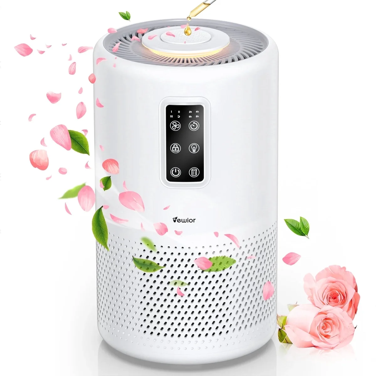 Vewior Air Purifiers for Home Large Room up to 1400ft², H13 True HEPA Air Purifier for Bedroom with night light, Fragrance Sponge 4651