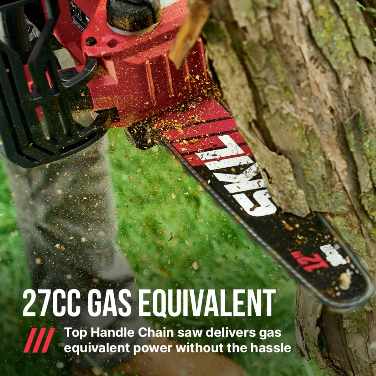 SKIL PWR CORE Brushless 40V 12-inch Chain Saw , Tool-Less Chain Tensioning, 2.0Ah Battery and Charger, TH1200C-11 1717