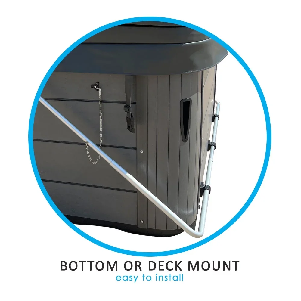 Everdaily Essentials Cover Lifts Fold Bottom or Deck Mount Spa & Hot Tub Cover Lift Removal Silver 11.53 lb Ref. 5697