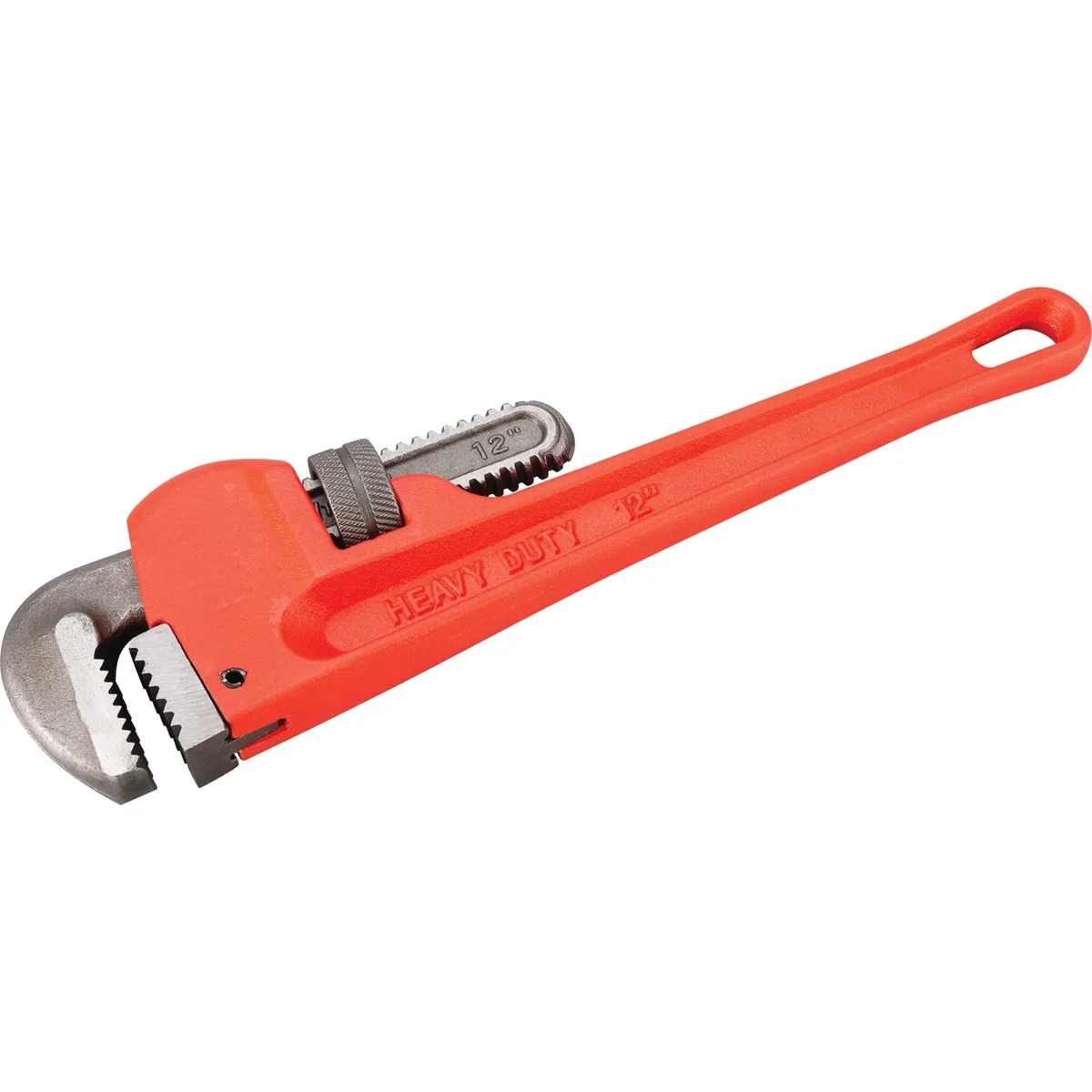 Performance Tool W1133-12B 12 In. Pipe Wrench - Drop-Forged Steel, Plumbers Wrench, Adjustable, Milled Steel Jaws, Red 8536