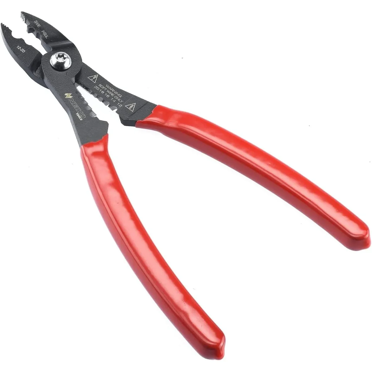 Everdaily Essentials 02037A Compact Wire Stripper | 4-in-1 Multipurpose Electricians Pliers | Wire Crimper, Cutter and Gripper | 12-20 AWG Wire Service Tool | C 2339