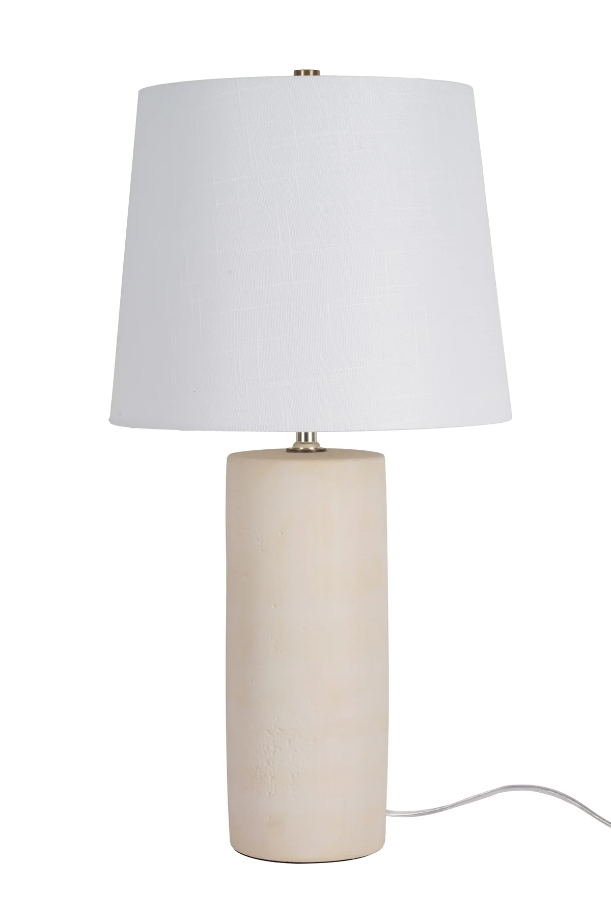 Better Homes & Gardens 23"H Natural Stone Look Ceramic Table Lamp with Tapered White Linen Shade 6942
