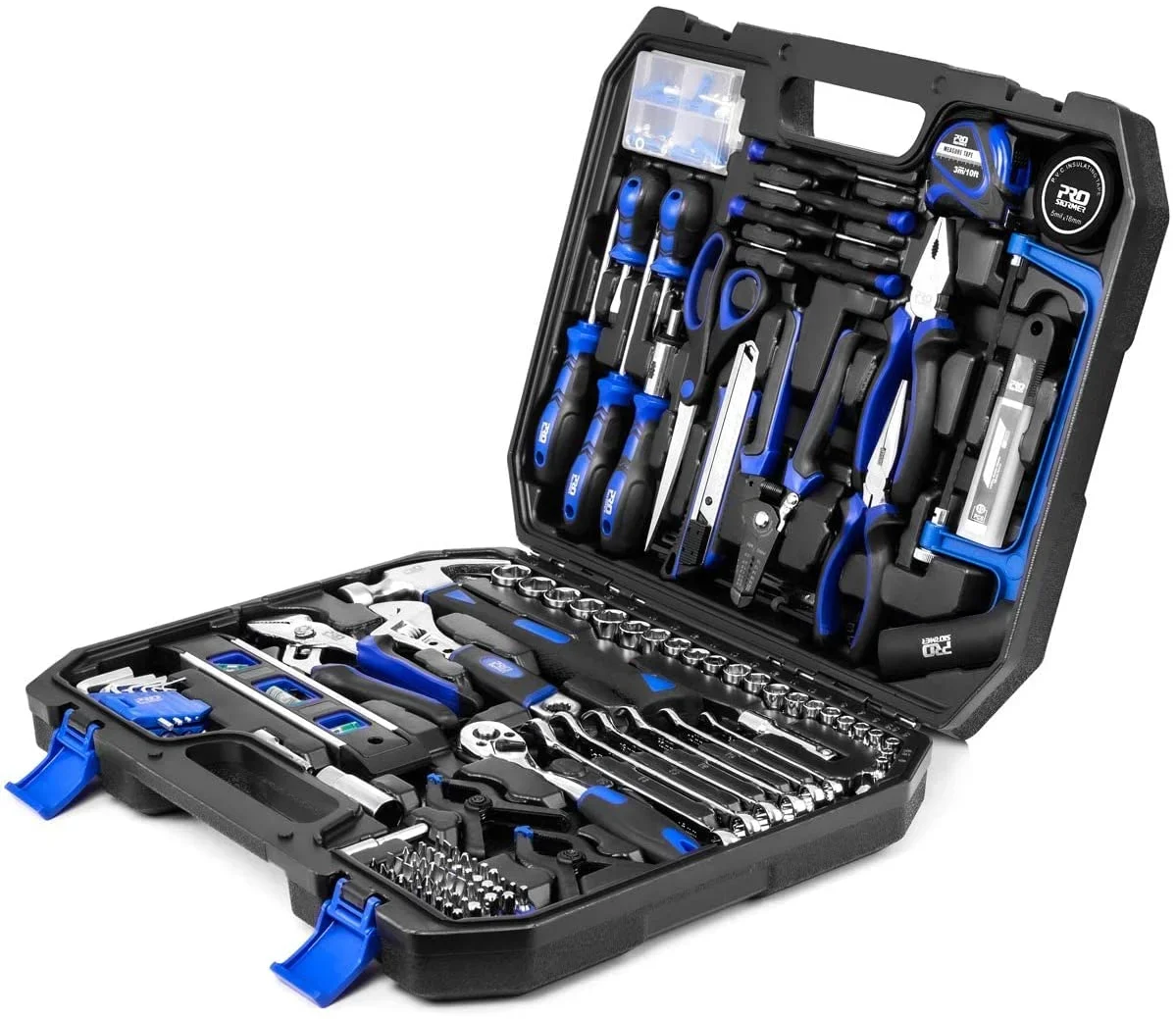Prostormer 249-Piece Household Tool Kit, PROSTORMER General Home/Auto Repair Tool Set with Hammer, Pliers, Screwdriver Set, Wrench Socket Kit and Toolbox St 5545