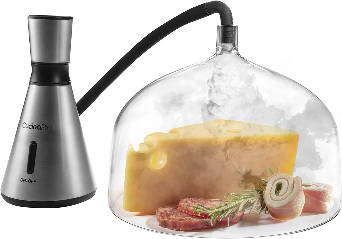 Everdaily Essentials Smoking Gun with XL 7-3/4" Dome- Hot Cold Portable Smoker Infuser Kit for Indoor Outdoor Use- Smoke Meat ,Cheese, Cocktails Faster than Smoker Bo 5622