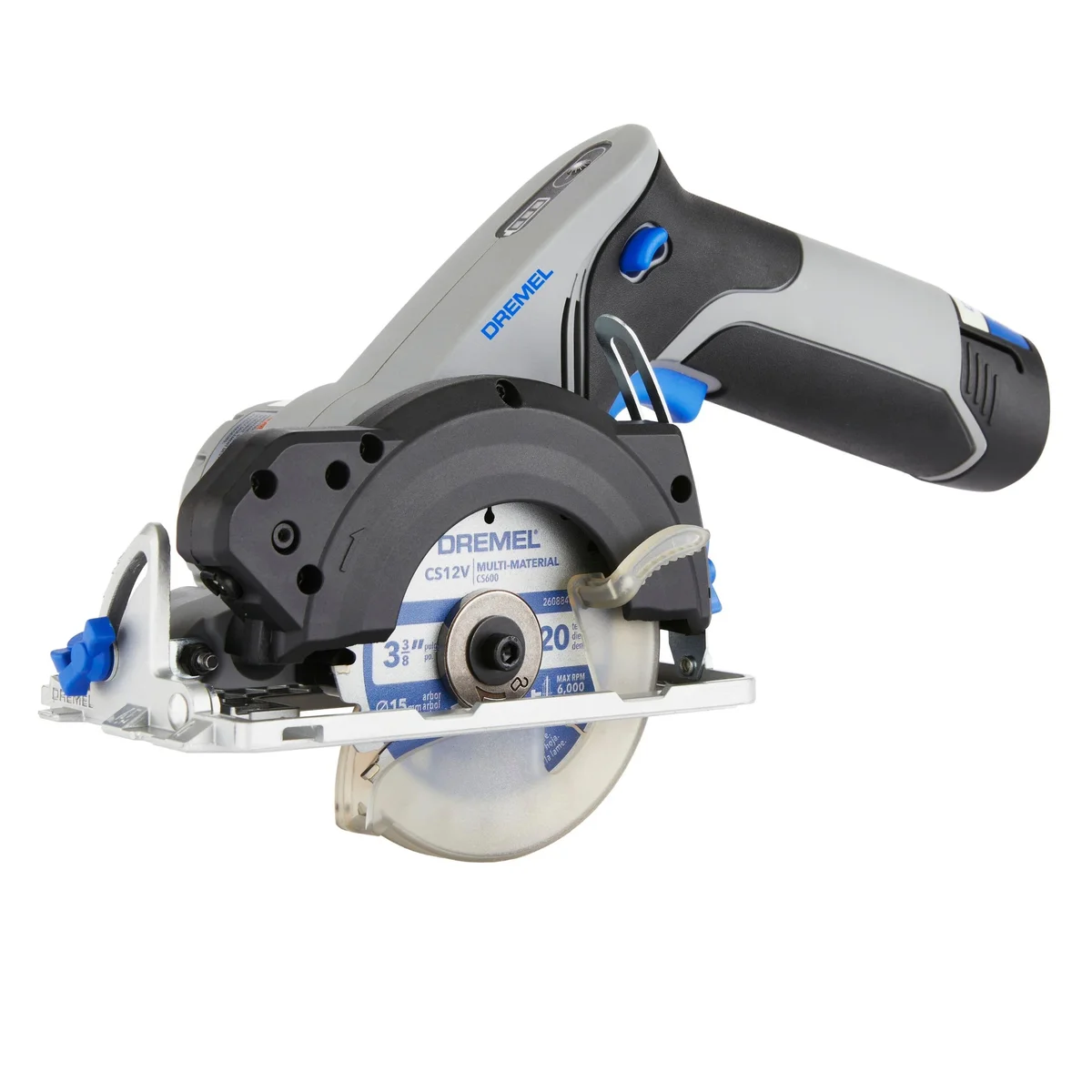 Dremel Blueprint 12V 3-3/8" Mini Circular Saw with Integrated Laser Guide, 2Ah Lithium-Ion Battery and Fast Charger (CS12V-S1) 0477