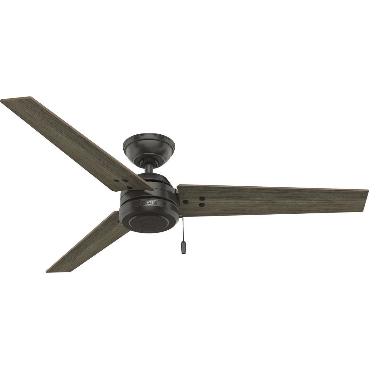 Everdaily Essentials 52 inch Cassius Noble Bronze Damp Rated Ceiling Fan and Pull Chain Ref. 7612