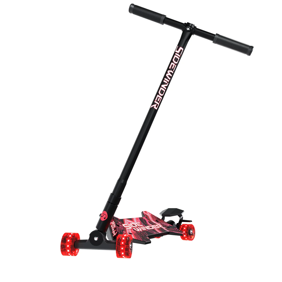 Everdaily Essentials Sidewinder Kids Carving Scooter with 70mm LED Wheels, Ages 5+, Red 0572