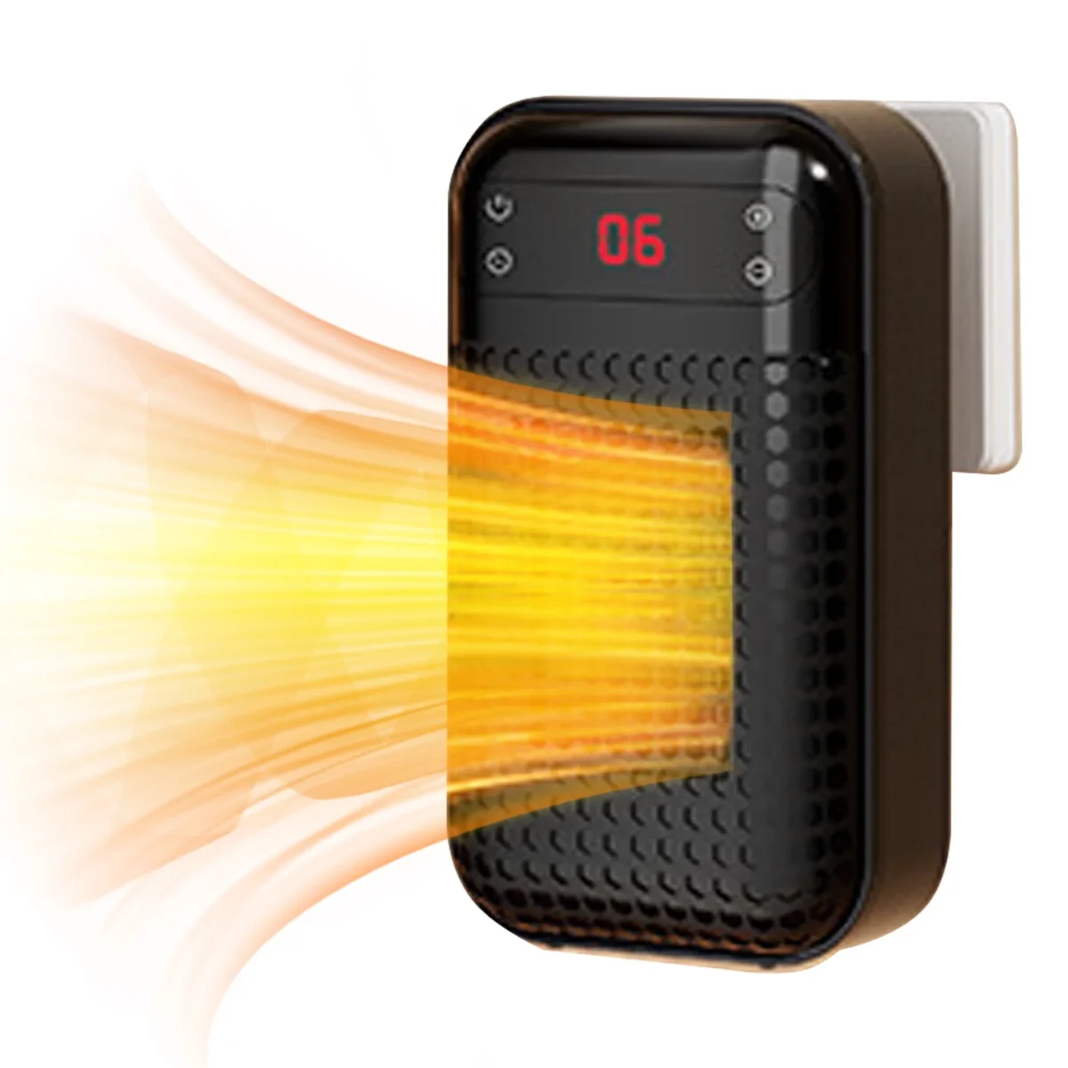 MUSICOZY Upgrade Smart Wall Space Heater 500W/800W Portable Electric Small Heater With Adjustable Thermostat and Timer, Overheat Protection,Safe  6492
