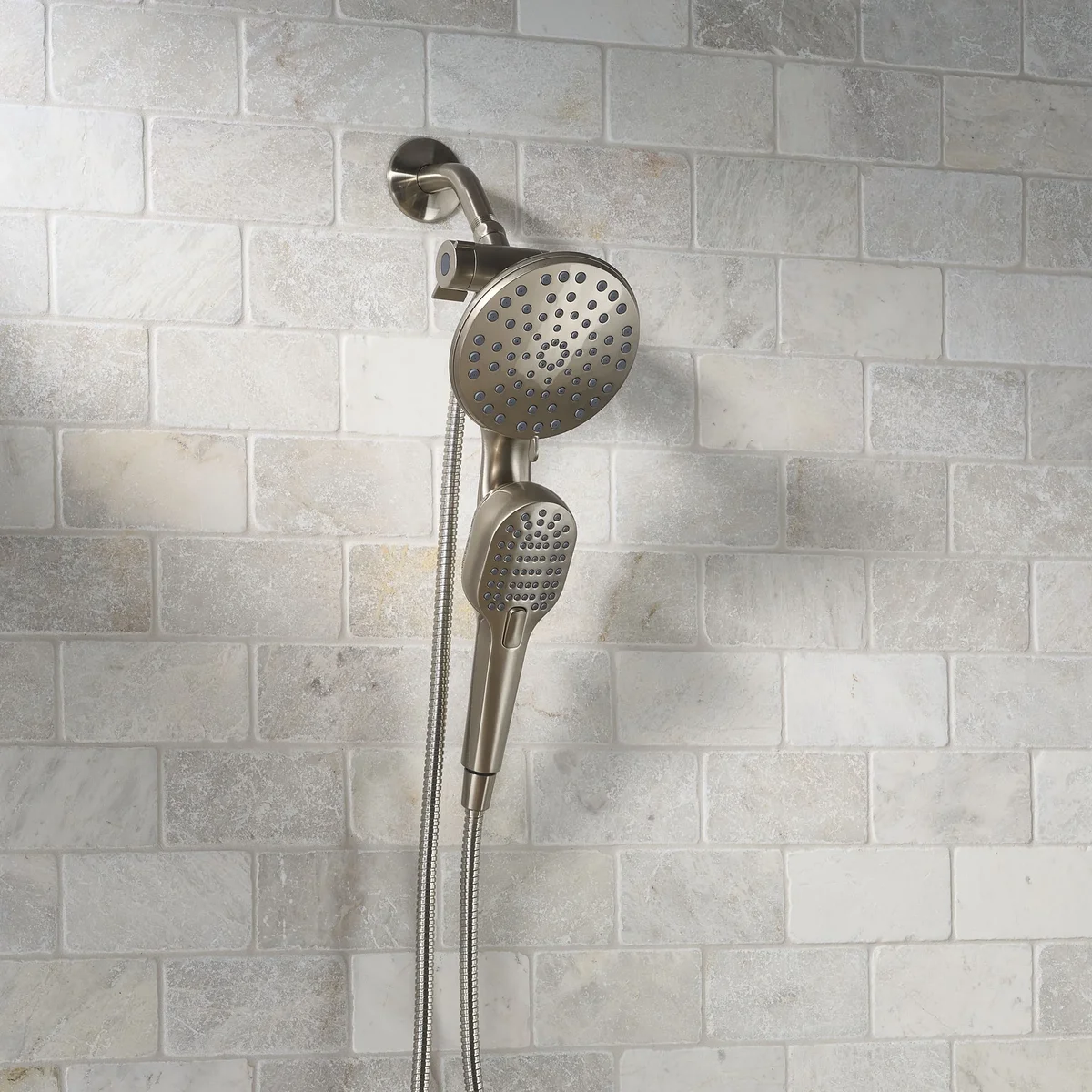 Everdaily Essentials Magnetic Dual Showerhead Combo, 4-Spray, Satin Nickel Ref. 6135