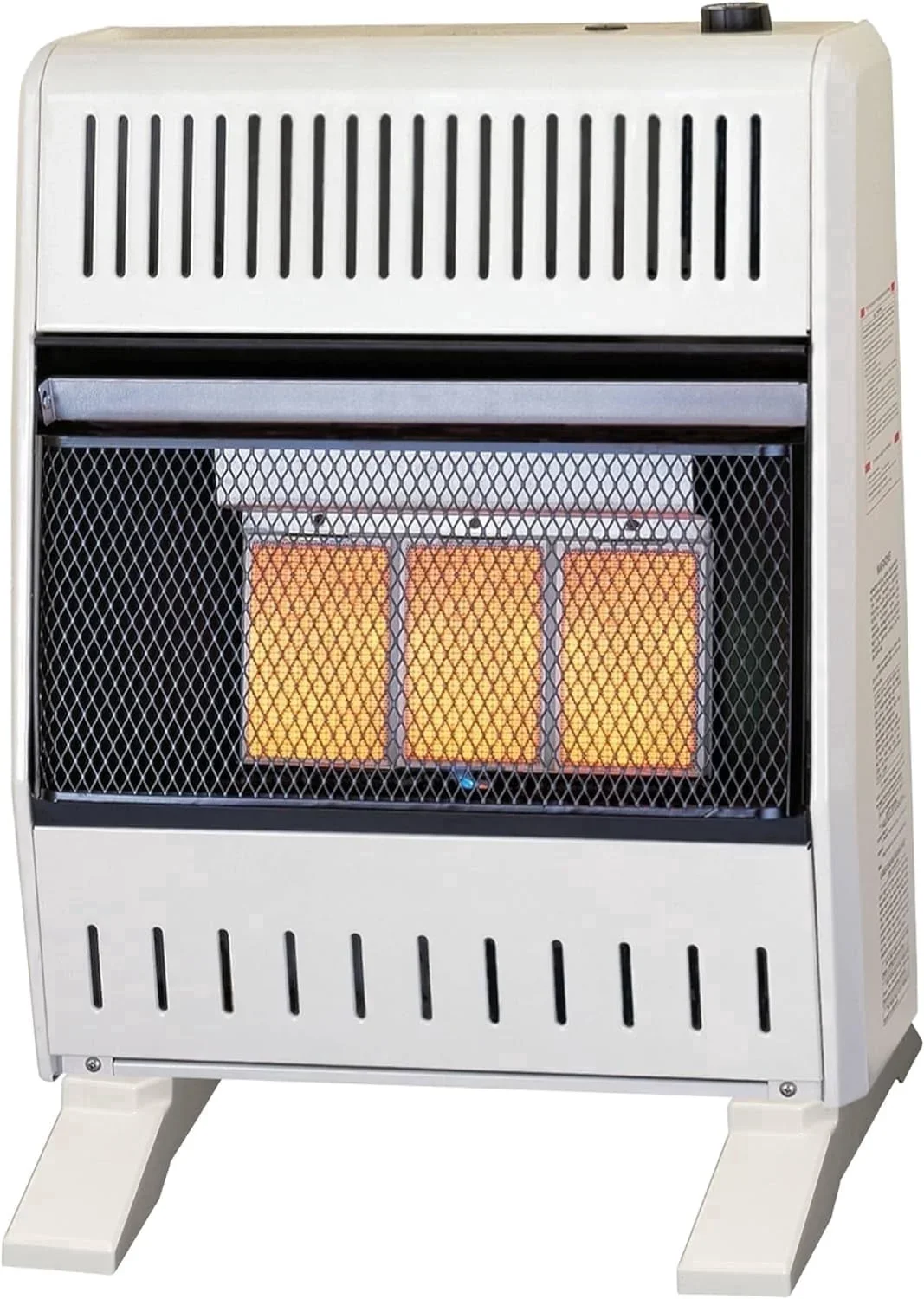 Everdaily Essentials Natural Gas Ventless Infrared Plaque Heater With Base Feet - 18,000 BTU, Manual Control - Model# MN180HPA-B Ref. 7420