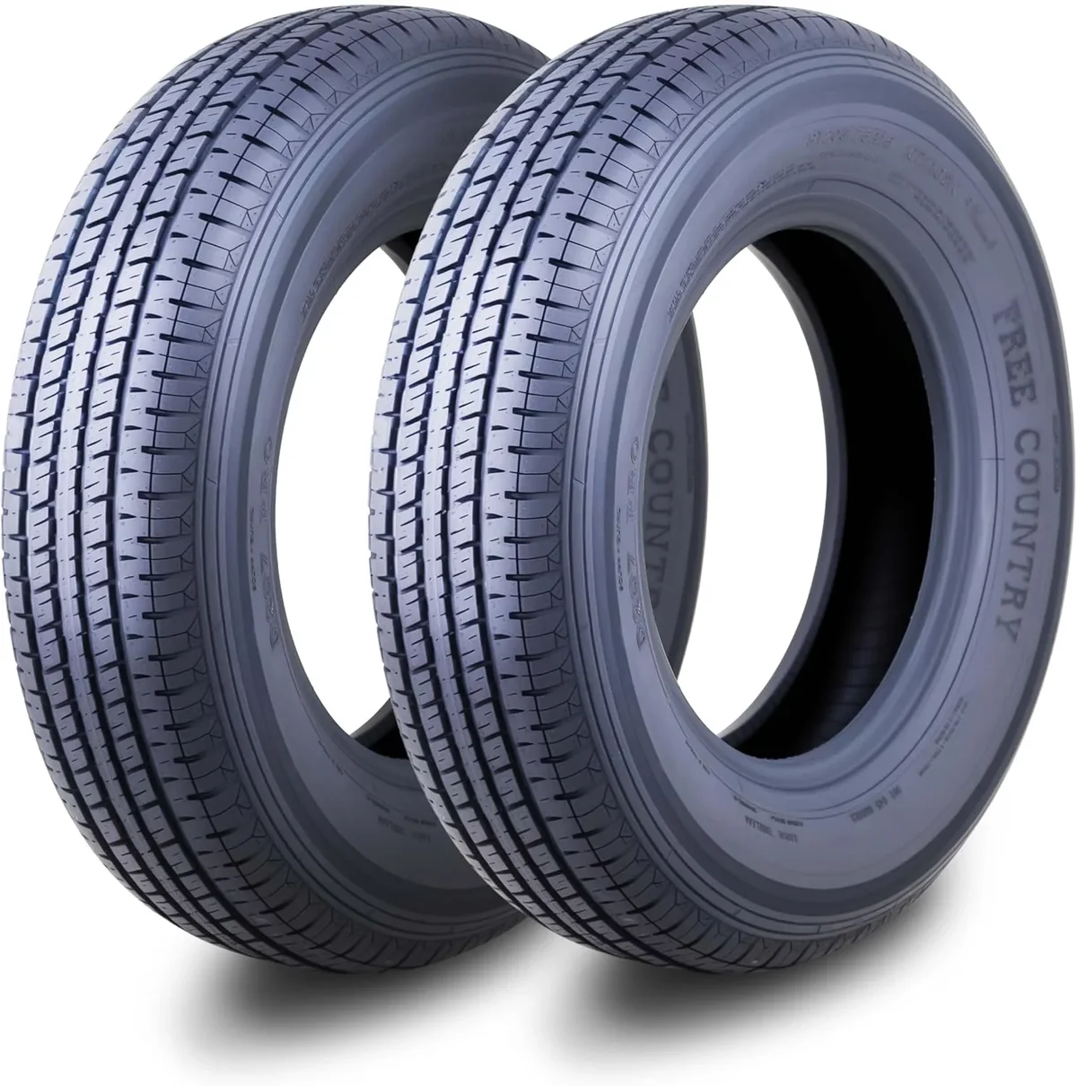 Free Country ST 205/75R15 8 Ply /Load Range D w/Scuff Guard Trailer Tires, Set of 2 9612