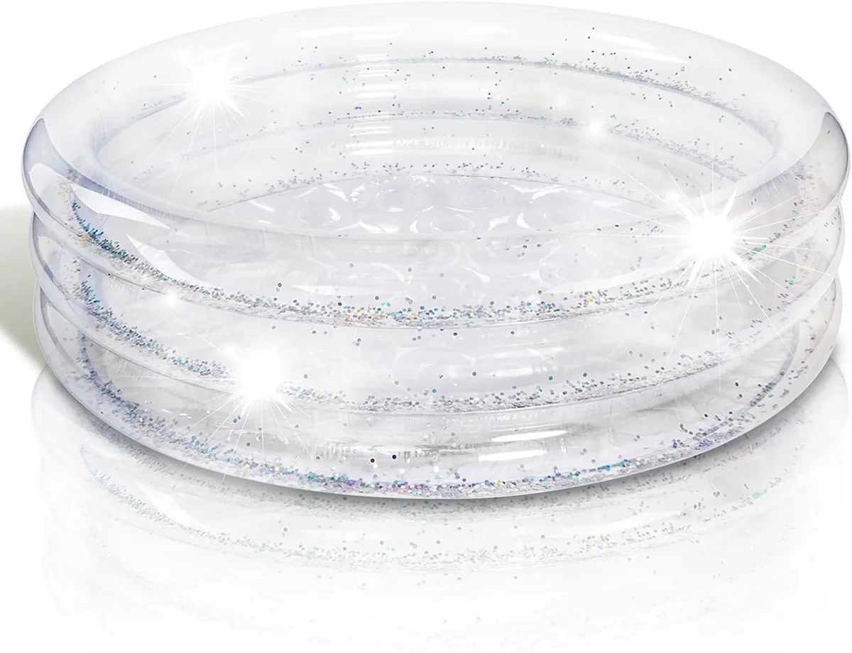 ArtCreativity Sparkly Inflatable Kiddie Pool, Small, Cushioned Bottom 1147