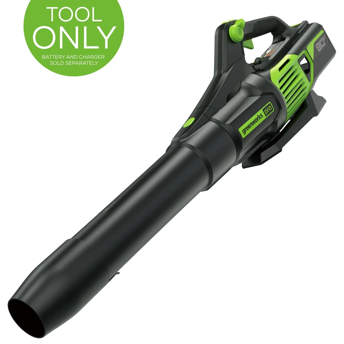 Greenworks Pro 80V (170mph / 730 CFM) Brushless Cordless Axial Blower BL80L02, Tool Only, Not Including Battery or Charger 1821
