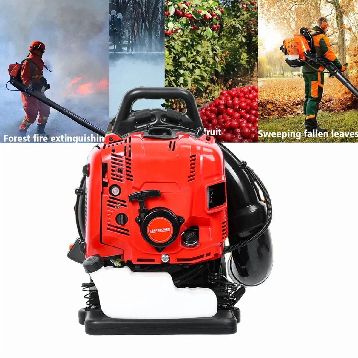 WETS 75.6CC Gas Leaf Blower, 5HP Backpack Blower with 900CFM Air Volume and 210MPH Wind Speed, Powerful 4 Cycle Engine for Heavy-Duty Lawn, Yard, and  7939
