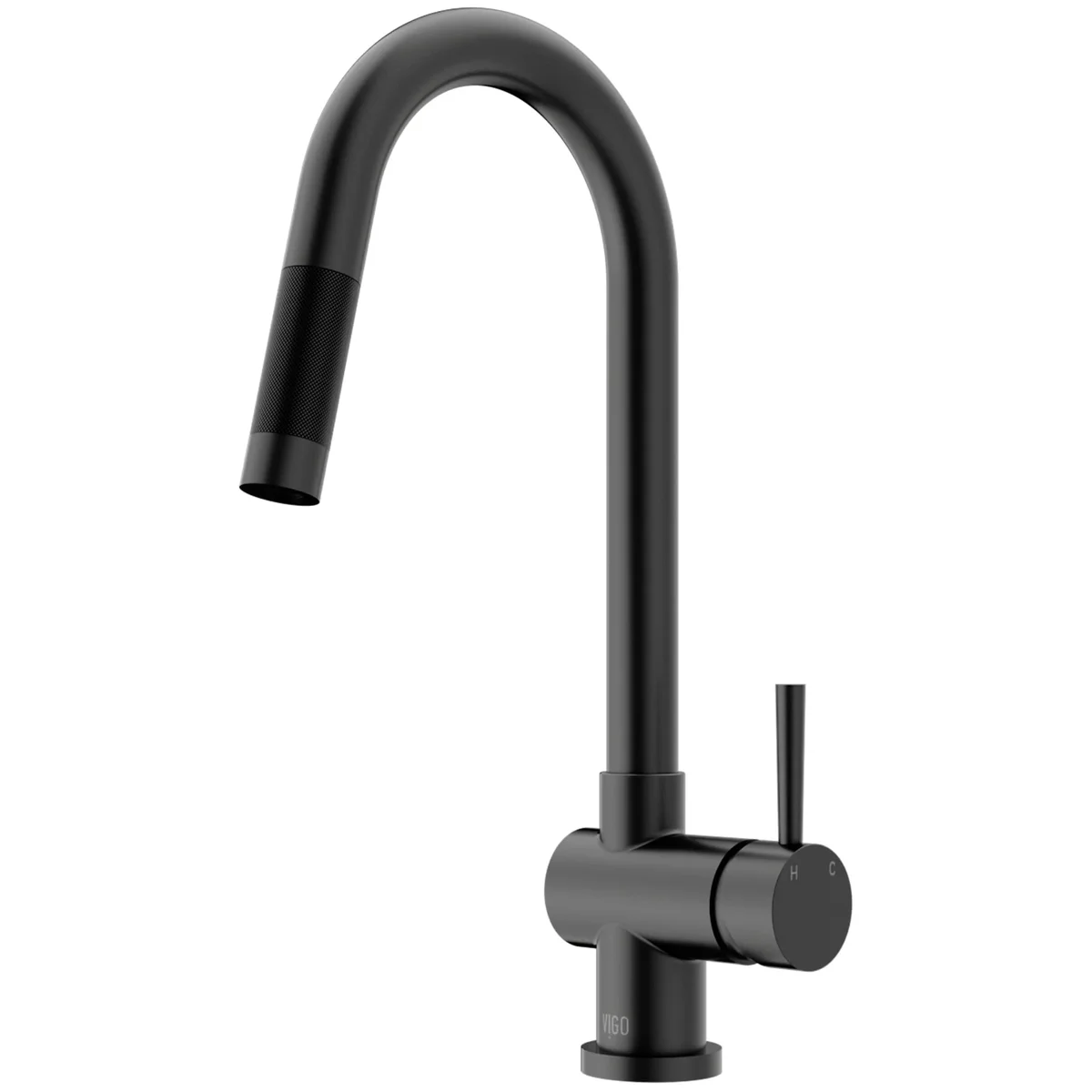 VIGO Gramercy Single Handle Pull-Down Spout Kitchen Faucet in Matte Black 2721