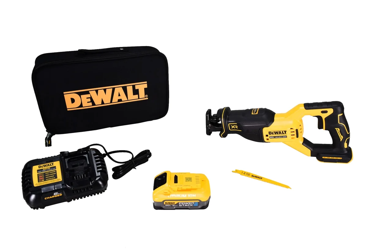 Dewalt 20V MAX XR Brushless Lithium-Ion Cordless Reciprocating Saw Kit with POWERSTACK Battery (5 Ah) - DCS382H1 3336