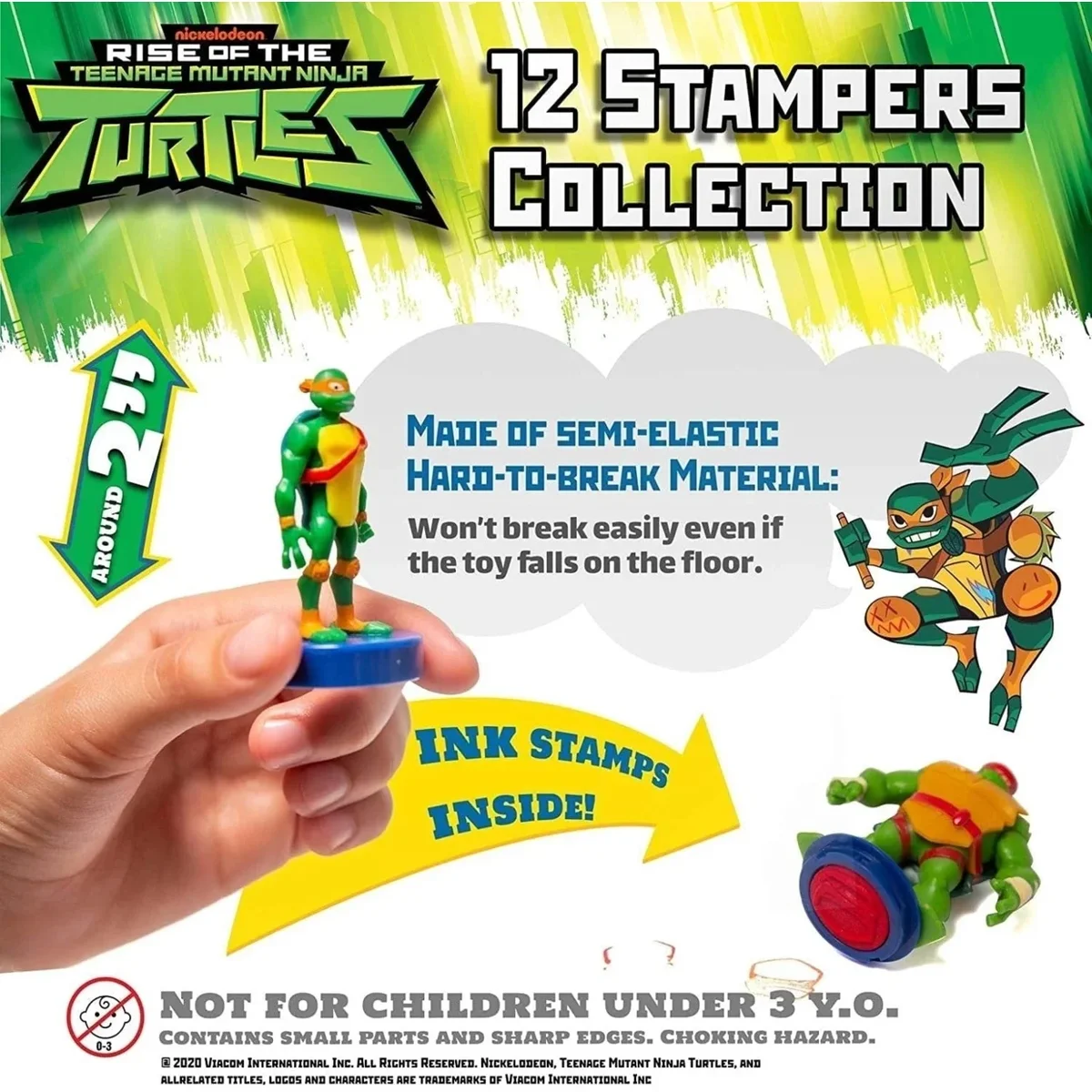 PMI International Teenage Mutant Ninja Turtles Stamps 5pk Raph April Foot Lieutenant Mikey Figure PMI International 7986