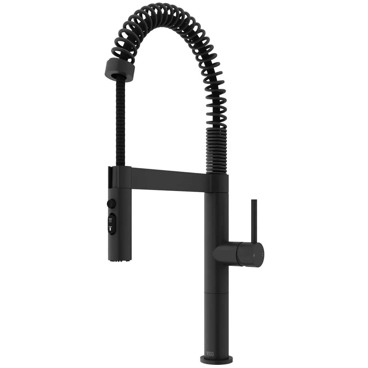 VIGO Edison Pro 20 in. Single Handle Pull Down Sprayer Kitchen Faucet in Matte Black-VG02052MB 5258