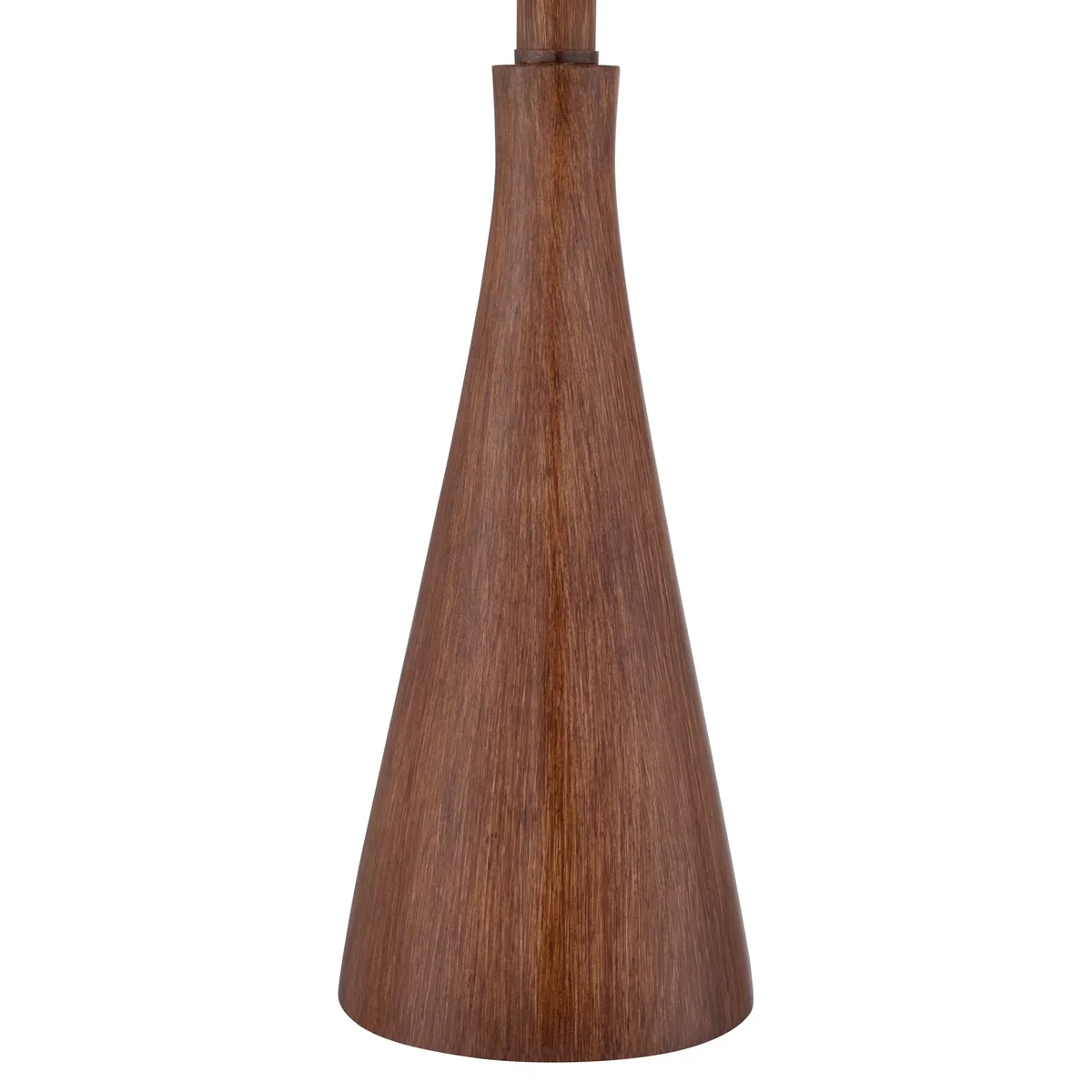 Everdaily Essentials Fraiser 23 1/2" High Cone Small Mid Century Modern Accent Table Lamps Set of 2 Brown Wood Finish Living Room Bedroom 0751